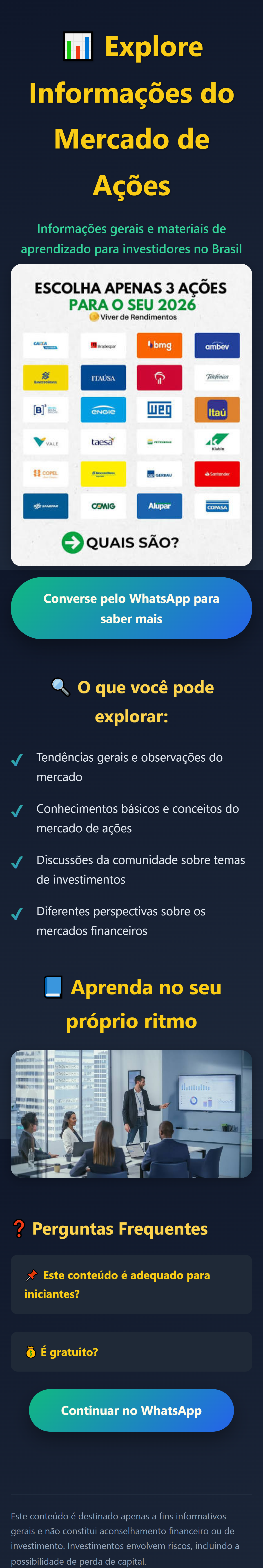 Conteúdo educativo e informativo